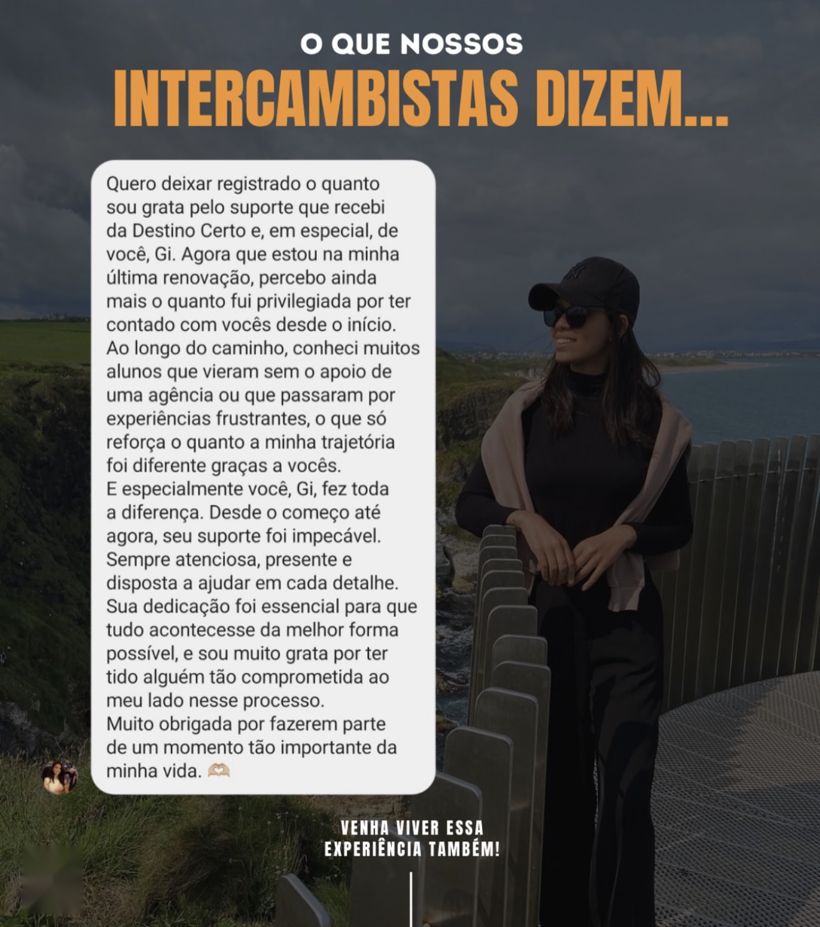 Feedback de uma intercambista na Irlanda do Norte
