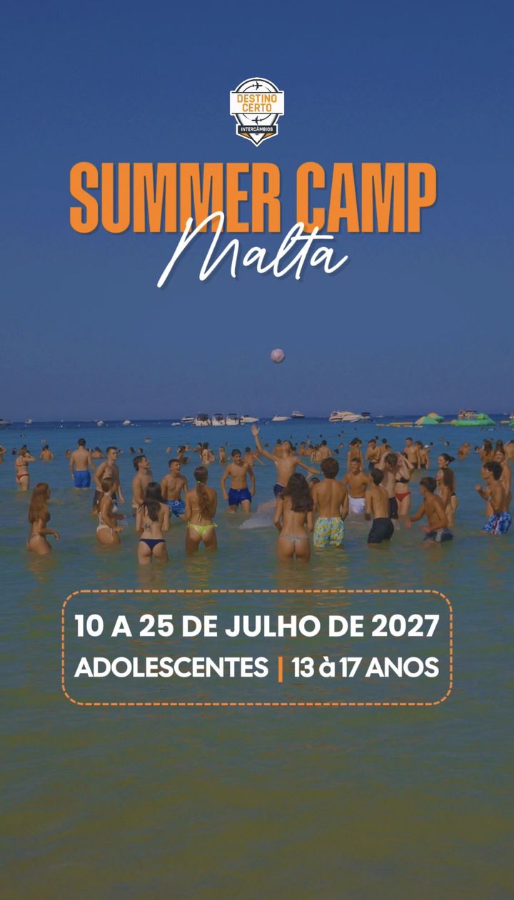 Capa do vídeo: Summer Camp Malta, 10 a 25 de julho de 2027